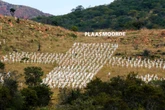The hillside memorial which sparked misinformation about farm killings