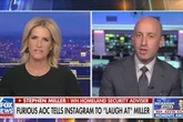 AOC gloats as Fox News makes Stephen Miller watch her mocking him