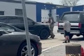 Moment masked ICE agents leave a child alone on the street
