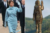 Bronze statue of Melania Trump hacked off at the ankles and stolen