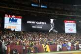 Moment of silence for former President Jimmy Carter held before the Falcons-Commanders game