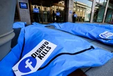 Bodybag protest held outside Facebook HQ over Covid disinformation