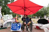 Famous peace vigil opposite White House dismantled after Trump’s order