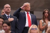 Trump seen with mysterious blue object in his mouth at US Open