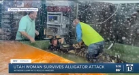 Alligator theme park handler shows off injuries after attack
