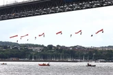 Protesters close Forth Road Bridge after abseiling off the side