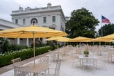Trump blares ‘Whiter Shade of Pale’ in tour of White House Rose Garden