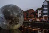 Giant moon replica installed in Somerset deflates in ‘extreme weather’