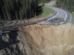 Wyoming’s Teton Pass: Huge chunk of road crumbles after crash
