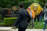 Protesters mob Trump golf course ahead of exclusive crypto dinner