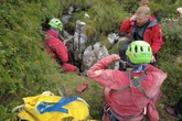 Cave explorer trapped after being hit by rocks 130 feet underground