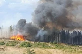 Wartime bombs explode as fire rips across Yorkshire moor