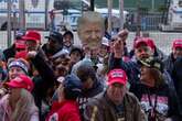 Pictured: MAGA fans ahead of Trump’s New York City rally