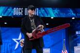 Musk waves chainsaw on stage in bizarre CPAC appearance