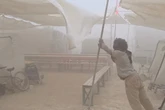 Burning Man’s ‘Orgy Dome’ destroyed by high winds in dust storm