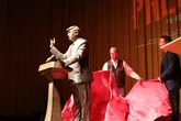 Trump statue unveiled in South Dakota city to half-filled auditorium