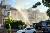 Firefighters tackle blaze at property near synagogue in north London