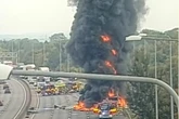 M25 lorry fire causes travel chaos with two-hour delays on motorway