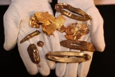 Gold and garnet raven head from Anglo-Saxon era unearthed in England