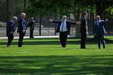 As Middle East rages, Trump brags about new White House flag poles