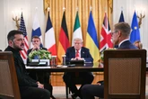 Ukraine live: ‘10 European nations’ offer ground troops to press Putin