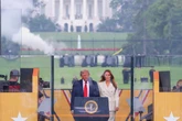 Trump military parade underway as president arrives at festivities