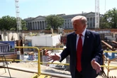 Trump takes hammer and saw to press in bizarre ballroom gaggle