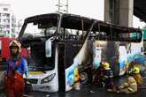 At least 25 feared dead after school bus bursts into flames in Bangkok