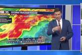 Tornado hits TV station as weatherman is issuing warnings about storm