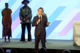 Macron interrupts speaker to demand silence from audience in Kenya