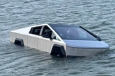 Cybertruck driver arrested after driving into lake, police say
