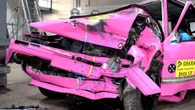 This Old Car Crumpled Like Paper In The Same Crash Test As Its Successor