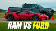 Hennessey Lines Up Its 1,200 HP Ram TRX Mammoth Against The Ford GT For A Drag Race