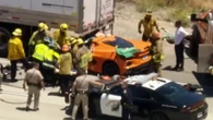 77-Year-Old Driver Pins Corvette C8 Under 18-Wheeler