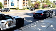 Fake Transformers Mustang Cop Car Ticketed By Real Camaro Cop Car