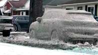 Broken Water Main And Freezing Temps Turn Cars Into Giant Popsicles