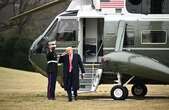 Trump Marine One helicopter trip disrupts flights at Washington airport