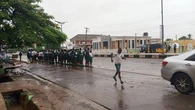 Benue kids forced to hail Tinubu under rain as condolence visit turns political rally