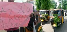 Umuahia tricycle operators protest weekly ticketing, petrol price increase