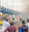 Amotekun’s vehicle catches fire in Ibadan [PHOTO]
