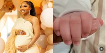 ‘My miracle is here’ – Media personality Toke Makinwa welcomes baby girl
