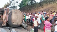 Apprentice hospitalised as tanker carrying 50,000 litres of AGO tumbles in Ibadan