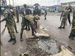 Army cleans up Ogun market, drainages (PHOTOS)