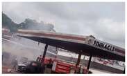 Enugu Gov’s Pinnacle Oil Filling Station set ablaze (Video)