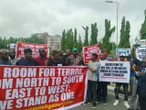 Youths protest at National Assembly over rising insecurity in Nigeria