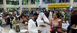 Shock as couple takes wedding vows at Lagos airport [PHOTOS]