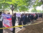 Protesters storm US Embassy, demand visa ban on Mele Kyari amid NNPCL corruption probe