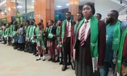 Akpabio ignores children waiting to greet him, observe International Children’s Day