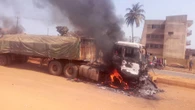 Ogun: Dangote truck set ablaze for crushing okada rider, passenger to death