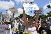 Anti-Trump protesters rally across US
